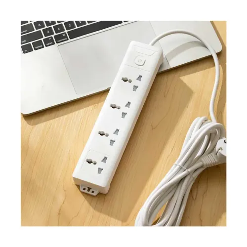 Deli ET404 Universal Hole Extension Cord 2 Pin 4 Port 5 Meter Power Strip - Image 2