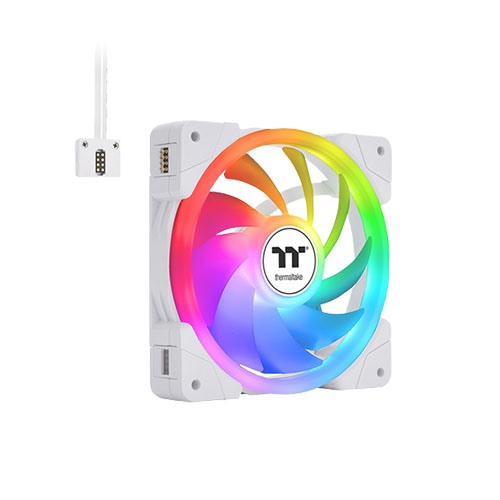 THERMALTAKE SWAFAN EX12 ARGB SYNC PC COOLING FAN WHITE (3-FAN PACK) - Image 2