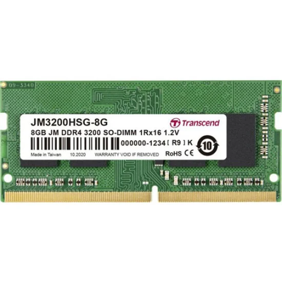 Transcend 8GB JM DDR4 3200Mhz SO-DIMM 1Rx16 1Gx8 CL22 1.2V Laptop RAM - Image 2