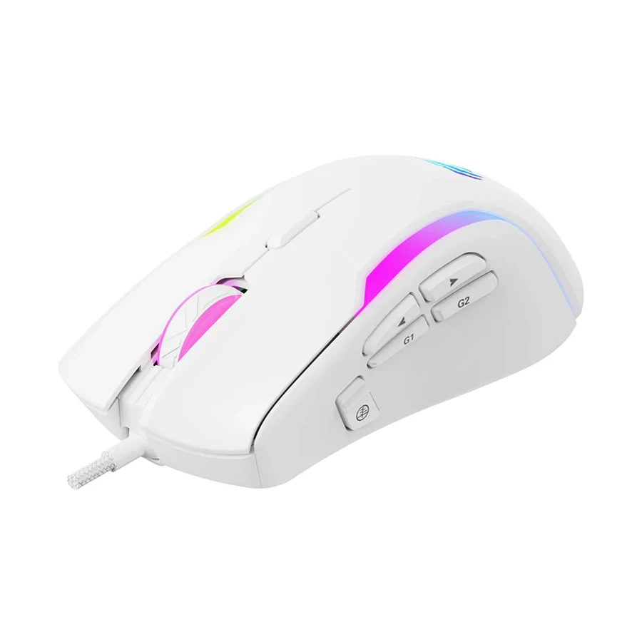 Havit MS1033 RGB Wired White Programmable Gaming Mouse - Image 3