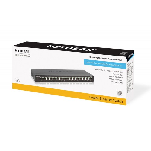 Netgear GS316 16-Port Gigabit Ethernet Desktop Switch - Image 4