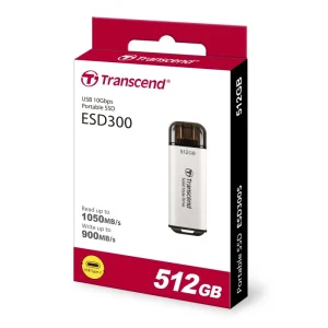 Transcend 512GB ESD300S Type C Portable SSD Silver