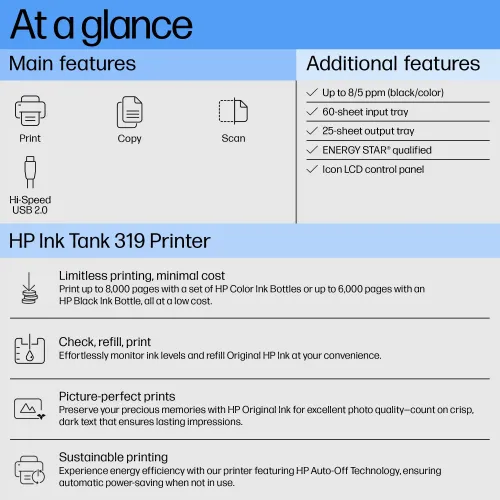 HP Ink Tank 319 All-in-One Color Printer - Image 2