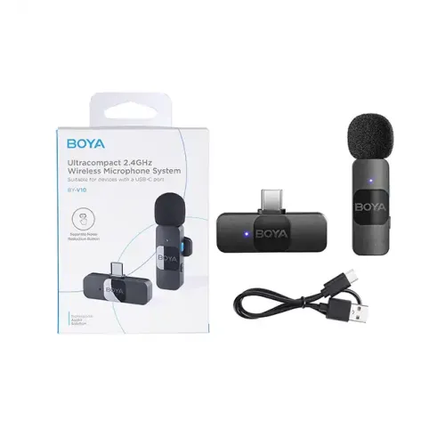 BOYA BY-V20 Ultracompact 2.4GHz Wireless Microphone System for Type-C Device - Image 3